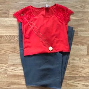 Old Navy Gray Pixie Crops